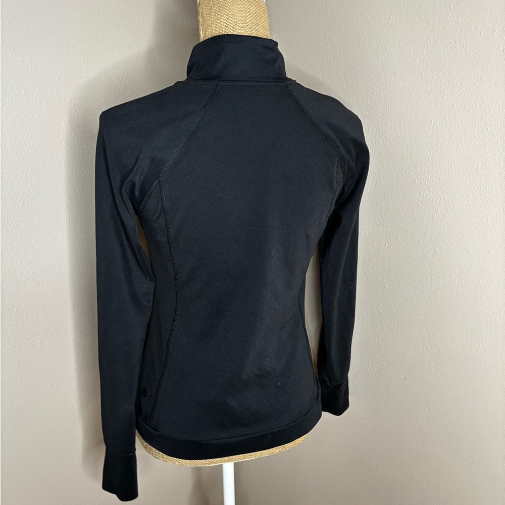 All in Motion Athletic Full Zip Mock Neck Jacket Size Small Thumb Holes - Picture 4 of 8